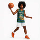 Tanzania Coastal Life Basketball Jersey - Swahili Dhow Boat and Tribal Pattern TS04