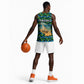 Tanzania Coastal Life Basketball Jersey - Swahili Dhow Boat and Tribal Pattern TS04