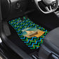 Tanzania Coastal Life Car Mats - Swahili Dhow Boat and Tribal Pattern