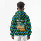 Tanzania Coastal Life Kid Hoodie - Swahili Dhow Boat and Tribal Pattern