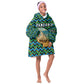 Tanzania Coastal Life Kid Wearable Blanket Hoodie - Swahili Dhow Boat and Tribal Pattern