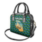 Tanzania Coastal Life Shoulder Handbag - Swahili Dhow Boat and Tribal Pattern