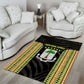 Equatorial Guinea Heritage Area Rug - National Emblem and Tribal Zebra Print