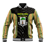 Equatorial Guinea Heritage Baseball Jacket - National Emblem and Tribal Zebra Print