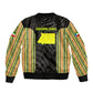 Equatorial Guinea Heritage Bomber Jacket - National Emblem and Tribal Zebra Print