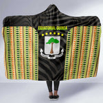 Equatorial Guinea Heritage Hooded Blanket - National Emblem and Tribal Zebra Print