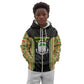 Equatorial Guinea Heritage Kid Hoodie - National Emblem and Tribal Zebra Print