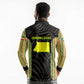 Equatorial Guinea Heritage Long Sleeve Polo Shirt - National Emblem and Tribal Zebra Print