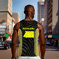 Equatorial Guinea Heritage Men Tank Top - National Emblem and Tribal Zebra Print