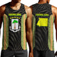 Equatorial Guinea Heritage Men Tank Top - National Emblem and Tribal Zebra Print