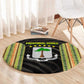 Equatorial Guinea Heritage Round Carpet - National Emblem and Tribal Zebra Print