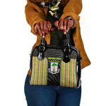 Equatorial Guinea Heritage Shoulder Handbag - National Emblem and Tribal Zebra Print