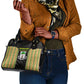 Equatorial Guinea Heritage Shoulder Handbag - National Emblem and Tribal Zebra Print