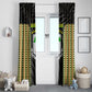 Equatorial Guinea Heritage Window Curtain - National Emblem and Tribal Zebra Print