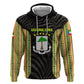 Equatorial Guinea Heritage Zip Hoodie - National Emblem and Tribal Zebra Print