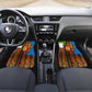 Equatorial Guinea Kente Car Mats - Tribal Mask and National Coat of Arms