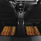 Equatorial Guinea Kente Car Mats - Tribal Mask and National Coat of Arms