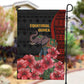 Equatorial Guinea Elephant Garden Flag - Hibiscus Flowers and Tribal Patterns