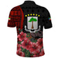 Equatorial Guinea Elephant Polo Shirt - Hibiscus Flowers and Tribal Patterns
