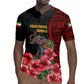 Equatorial Guinea Elephant Rugby Jersey - Hibiscus Flowers and Tribal Patterns