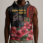 Equatorial Guinea Elephant Sleeveless Hoodie - Hibiscus Flowers and Tribal Patterns - African Pride