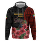 Equatorial Guinea Elephant Zip Hoodie - Hibiscus Flowers and Tribal Patterns