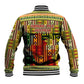 Equatorial Guinea Baseball Jacket - Lion Print and Traditional African Kente Patterns