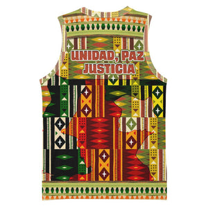 Equatorial Guinea Basketball Jersey - Lion Print and Traditional African Kente Patterns TS04