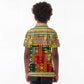 Equatorial Guinea Kid Polo Shirt - Lion Print and Traditional African Kente Patterns