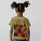Equatorial Guinea Kid T shirt - Lion Print and Traditional African Kente Patterns