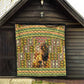 Equatorial Guinea Quilt - Lion Print and Traditional African Kente Patterns