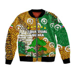 Equatorial Guinea Baobab Tree Bomber Jacket - Tribal Patterns and Heritage Quote