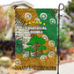 Equatorial Guinea Baobab Tree Garden Flag - Tribal Patterns and Heritage Quote