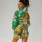 Equatorial Guinea Baobab Tree Hoodie Dress - Tribal Patterns and Heritage Quote