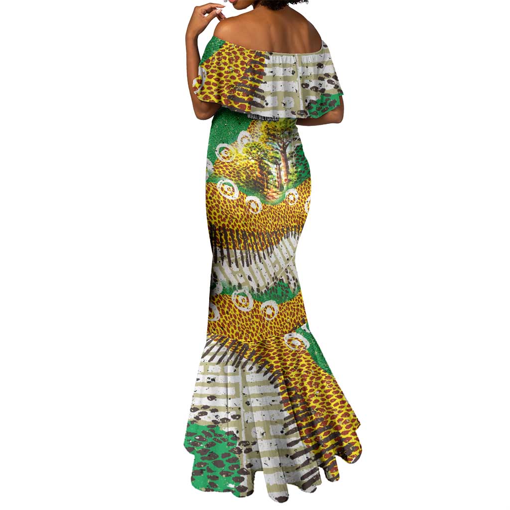 Equatorial Guinea Baobab Tree Mermaid Dress - Tribal Patterns and Heritage Quote
