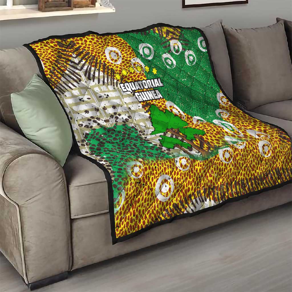 Equatorial Guinea Baobab Tree Quilt - Tribal Patterns and Heritage Quote