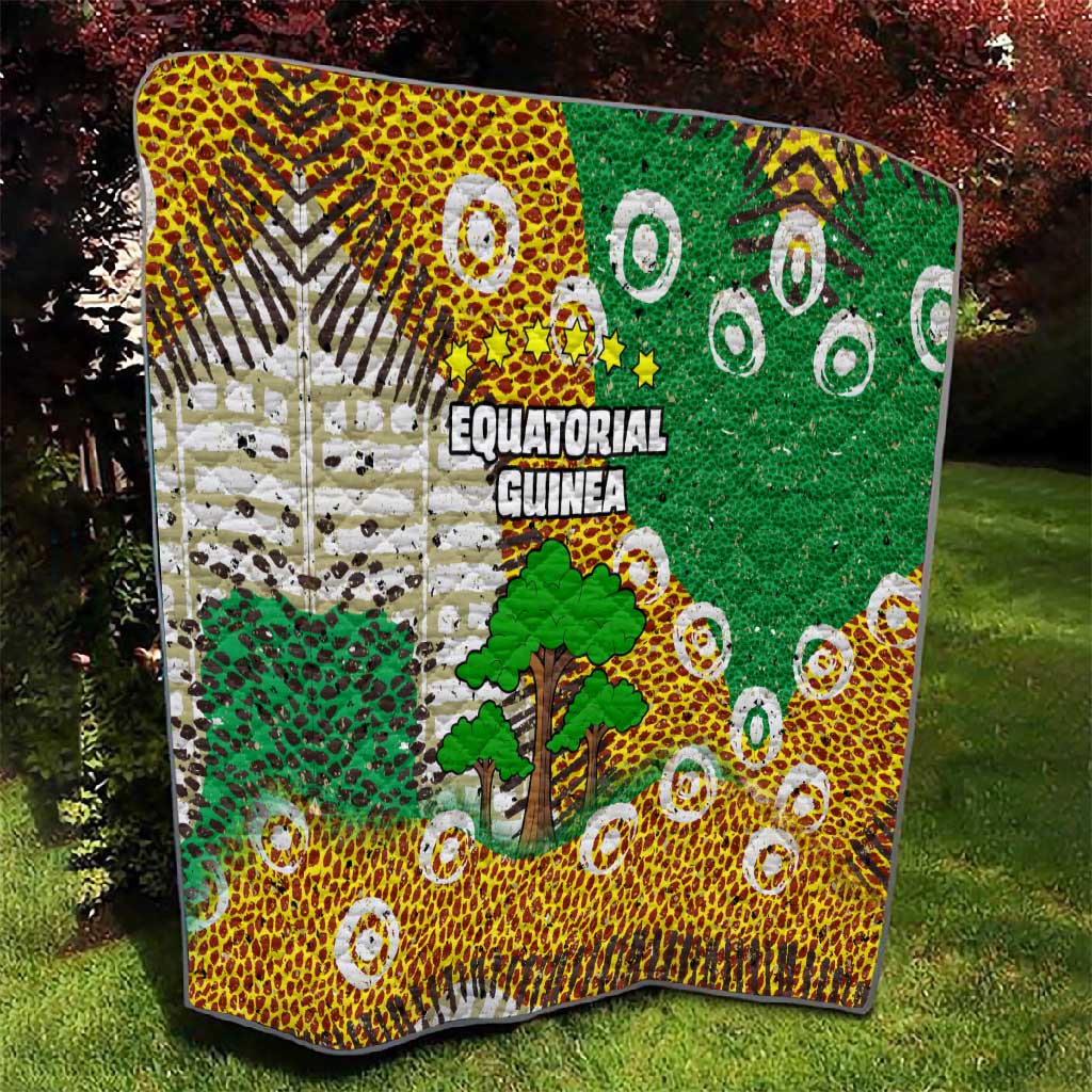 Equatorial Guinea Baobab Tree Quilt - Tribal Patterns and Heritage Quote
