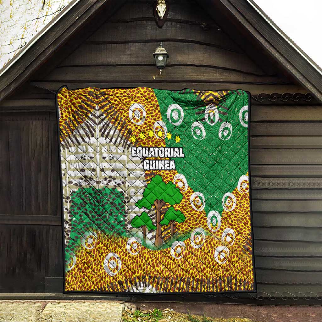 Equatorial Guinea Baobab Tree Quilt - Tribal Patterns and Heritage Quote