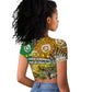 Equatorial Guinea Baobab Tree Raglan Cropped T shirt - Tribal Patterns and Heritage Quote