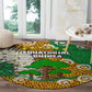 Equatorial Guinea Baobab Tree Round Carpet - Tribal Patterns and Heritage Quote