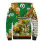 Equatorial Guinea Baobab Tree Sherpa Hoodie - Tribal Patterns and Heritage Quote