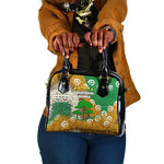 Equatorial Guinea Baobab Tree Shoulder Handbag - Tribal Patterns and Heritage Quote