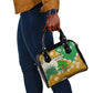 Equatorial Guinea Baobab Tree Shoulder Handbag - Tribal Patterns and Heritage Quote