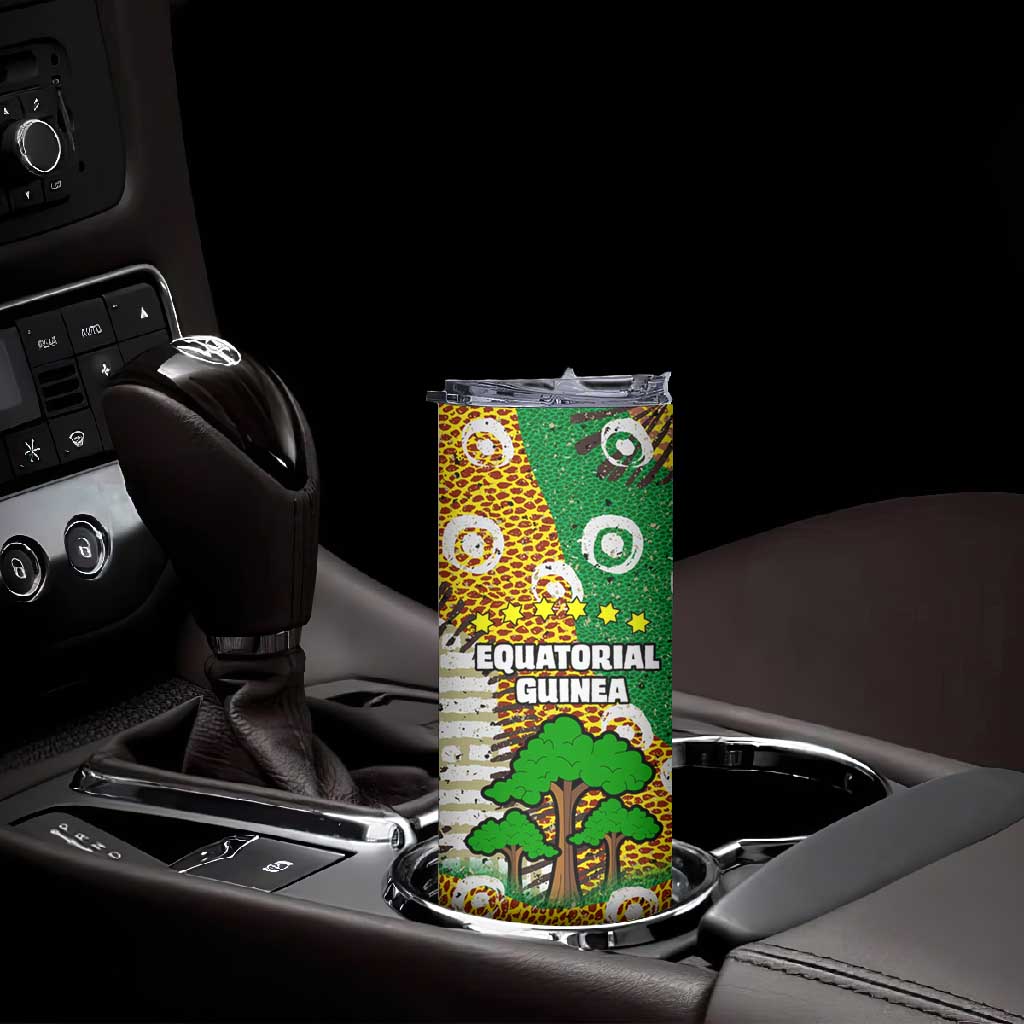 Equatorial Guinea Baobab Tree Skinny Tumbler - Tribal Patterns and Heritage Quote
