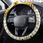 Equatorial Guinea Baobab Tree Steering Wheel Cover - Tribal Patterns and Heritage Quote