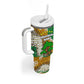 Equatorial Guinea Baobab Tree Tumbler With Handle - Tribal Patterns and Heritage Quote