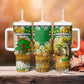 Equatorial Guinea Baobab Tree Tumbler With Handle - Tribal Patterns and Heritage Quote