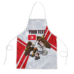 Personalized Tunisia Soccer Apron Tunisia Flag Eagle Football Mascot