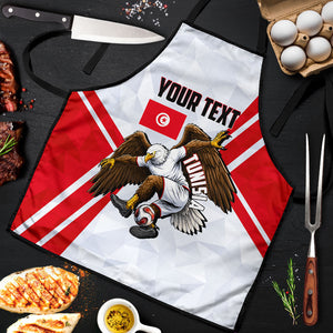 Personalized Tunisia Soccer Apron Tunisia Flag Eagle Football Mascot