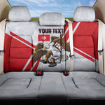 Personalized Tunisia Soccer Back Car Seat Cover Tunisia Flag Eagle Football Mascot